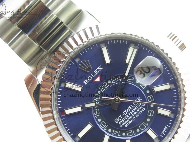 0413 Sky-Dweller 326934 SS AIF Blue Dial on SS Bracelet A23J to RelaxedFit 2787